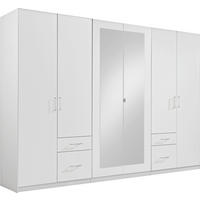 BIELA SKRIŇA SO ZRKADLOM, biela, 270/210/58 cm - biela/strieborná, Design, kompozitné drevo/plast (270/210/58cm) - MID.YOU