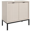 WASCHBECKENUNTERSCHRANK 60/60/32 cm  - Kaschmir/Schwarz, MODERN, Holzwerkstoff/Metall (60/60/32cm) - MID.YOU