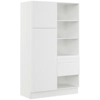 MEHRZWECKSCHRANK 120/206,2/58 cm  - Weiss, Basics, Holzwerkstoff (120/206,2/58cm) - Impuls
