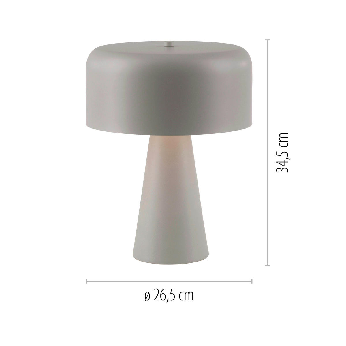 LED-TISCHLEUCHTE SW PENTO 26,5/26,5/34,5 cm   - Sandfarben/Schwarz, Design, Glas/Kunststoff (26,5/26,5/34,5cm) - Schöner Wohnen