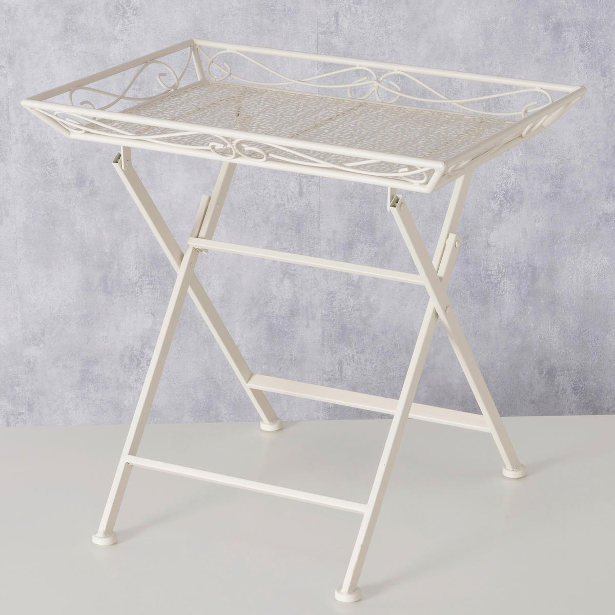 KISASZTAL fém 60,3/48,2/56,6 cm  - fehér, Lifestyle, fém (60,3/48,2/56,6cm)