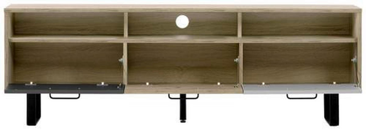 LOWBOARD  in 160,3/53/35 cm  - Eichefarben/Anthrazit, MODERN, Holzwerkstoff/Metall (160,3/53/35cm) - MID.YOU