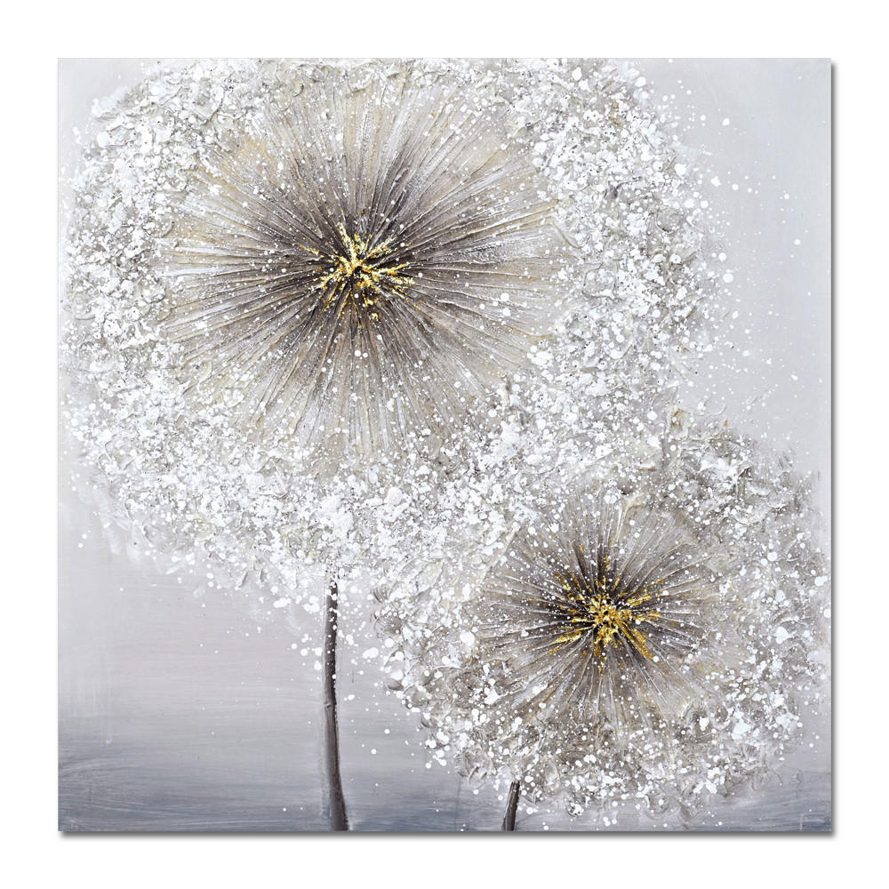 OBRAZ NA PLÁTNE, kvety, 80/80 cm  - Basics, drevo (80/80cm)