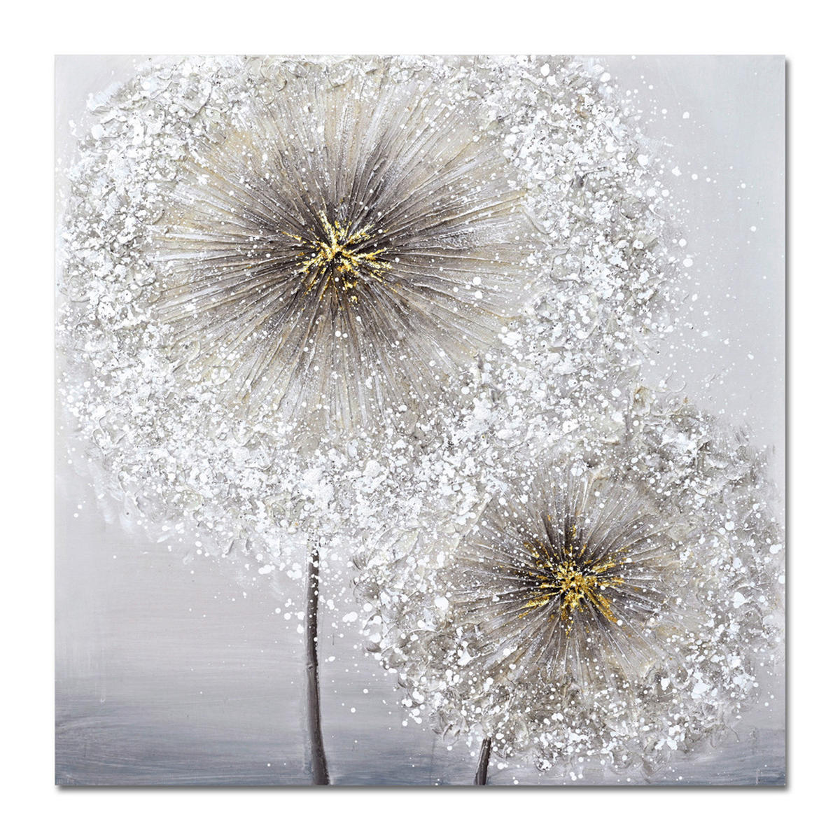 OBRAZ NA PLÁTNE, kvety, 80/80 cm  - Basics, drevo (80/80cm)