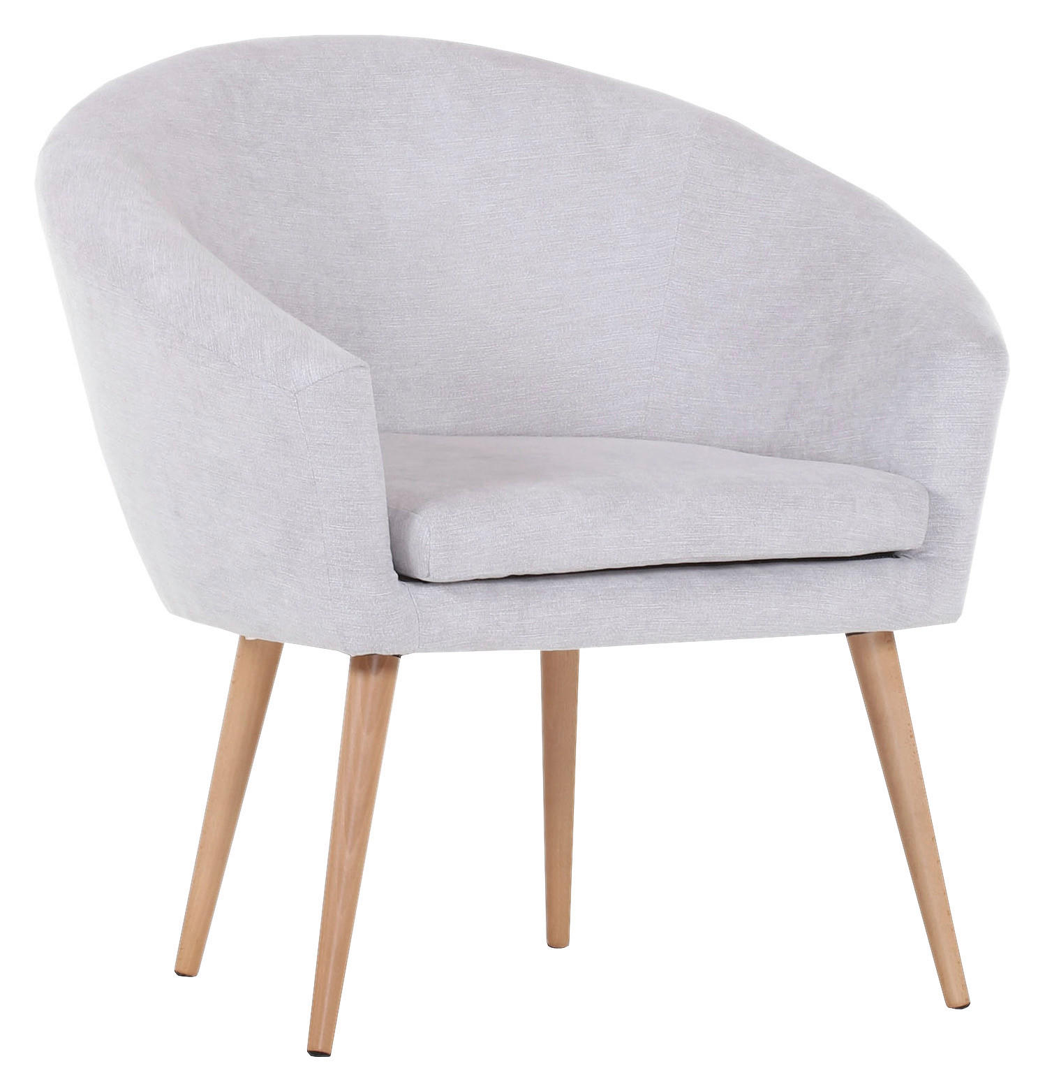 SESSEL Mikrofaser Hellgrau    - Hellgrau, Design (73/73/66cm) - Carryhome