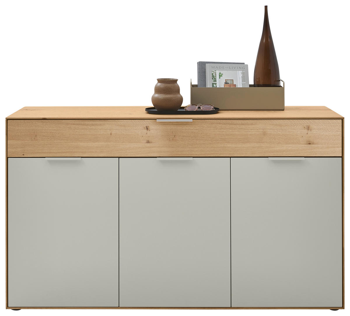 SIDEBOARD 152/88/45 cm  - Wildeiche/Perlmutt, Design, Holz/Holzwerkstoff (152/88/45cm) - Valnatura