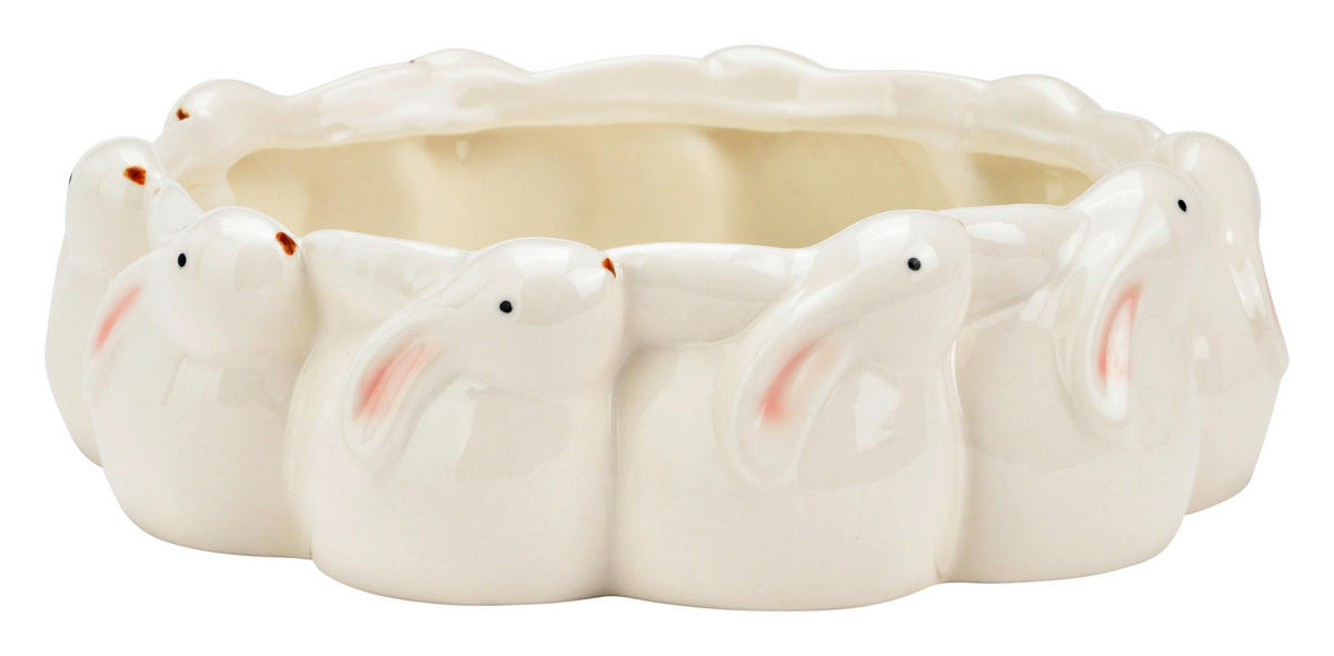 DEKOSCHALE   - Weiß, Basics, Keramik (20,0/5,0/20,0cm)