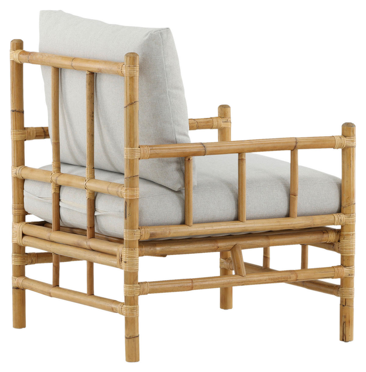 LOUNGESESSEL in Holz Hellbraun  - Hellbraun, KONVENTIONELL, Holz/Textil (78/88/77cm) - Gardenson