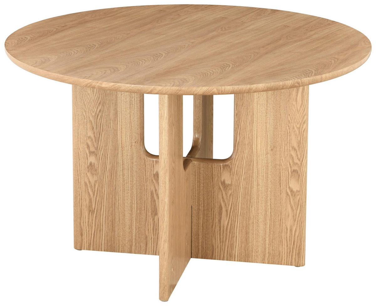 ESSTISCH 120/120/75 cm Echtholz, Nachbildung  Holz, Holzwerkstoff rund Eichefarben  - Eichefarben, Modern, Holz/Holzwerkstoff (120/120/75cm) - Livetastic