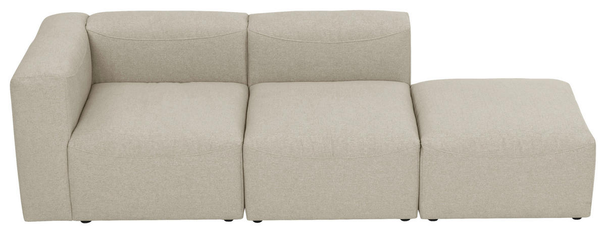 OTTOMANE LENA Flachgewebe Creme  - Creme, Design, Kunststoff/Textil (250/73/100cm) - Max Winzer