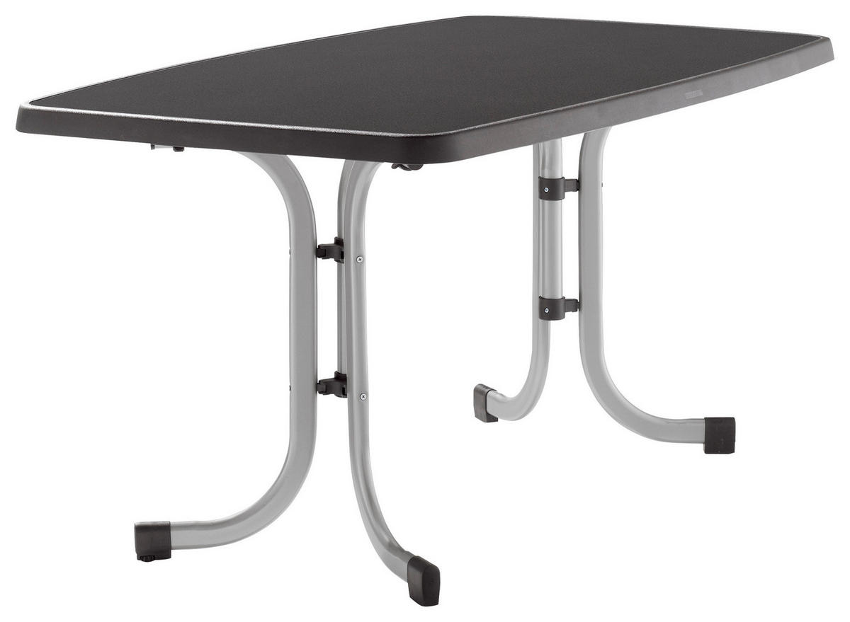 GARTENKLAPPTISCH 150/90/72 cm  - Anthrazit/Graphitfarben, Basics, Kunststoff/Metall (150/90/72cm) - Sieger