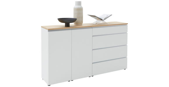 SIDEBOARD in 180/102/41 cm - Eichefarben/Silberfarben, Design, Holz/Holzwerkstoff (180/102/41cm) - Dieter Knoll