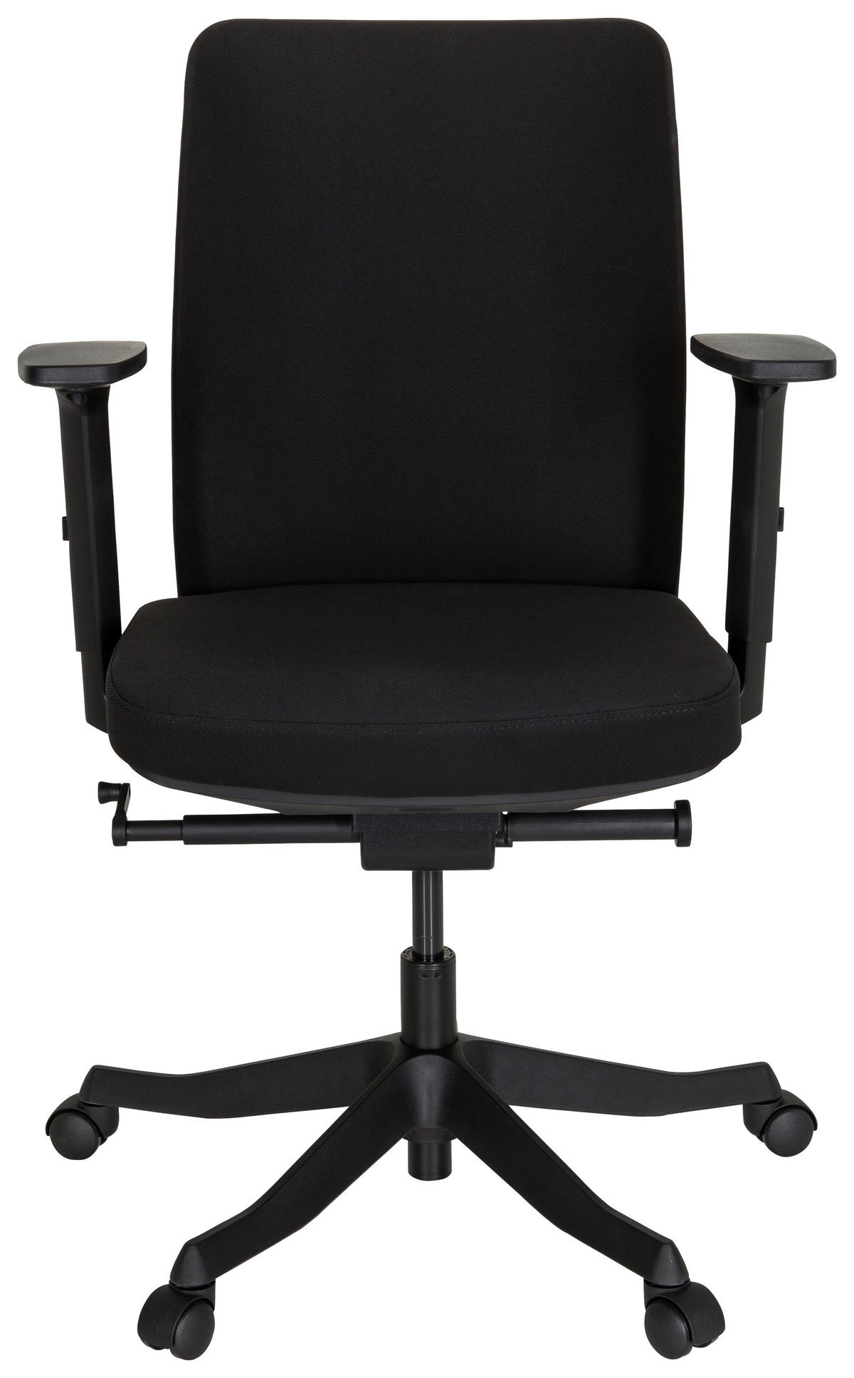 OTOČNÁ ŽIDLE, plochá tkanina, černá - černá, Moderní, textil/plast (68/111/60cm) - MID.YOU