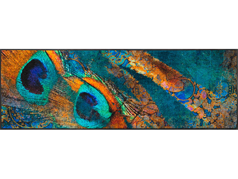 KÜCHENLÄUFER 60/180 cm Exotic Pavo  - Multicolor, KONVENTIONELL, Kunststoff (60/180cm) - wash+dry
