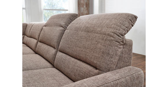 WOHNLANDSCHAFT Cappuccino Flachgewebe  - Eichefarben/Cappuccino, KONVENTIONELL, Holz/Textil (225/335/165cm) - Cantus