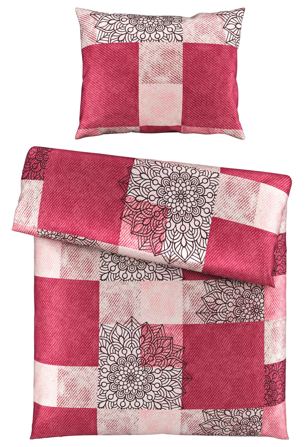 BETTWÄSCHE KALIO Satin 140/200 cm  - Pink, Design, Textil (140/200cm) - Esposa