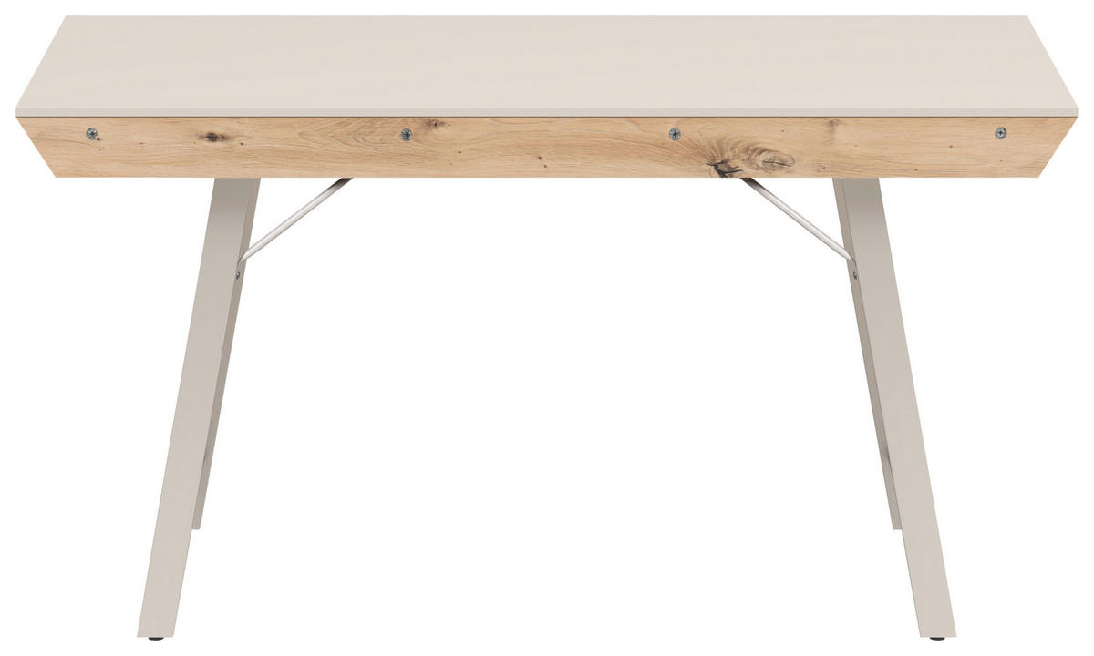SCHREIBTISCH 140/60/75 cm Eichefarben, Kaschmir  - Kaschmir/Eichefarben, Design, Holzwerkstoff/Metall (140/60/75cm) - Novel