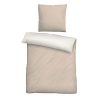 BETTWÄSCHE Flanell 155/220 cm  - Beige/Grauweiß, Basics, Textil (155/220cm) - Novel