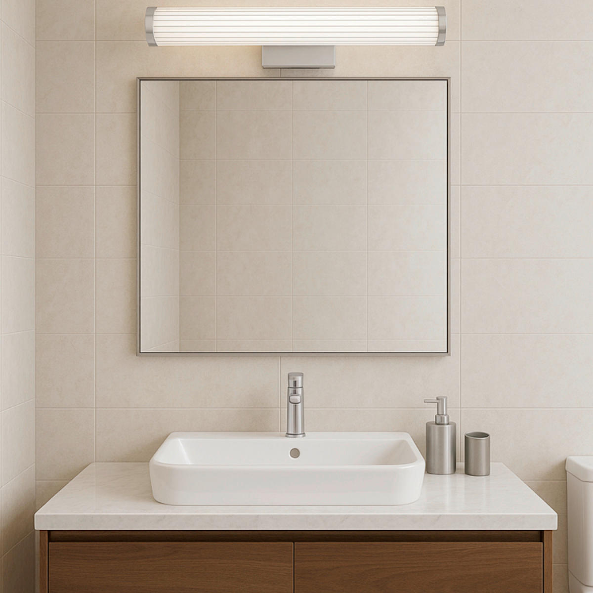 LED-WANDLEUCHTE Vena  6/45/11.5 cm  - Chromfarben, Design, Kunststoff (6/45/11.5cm)