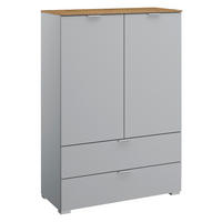 KOMMODE  in 80/119/42 cm  - Eichefarben/Alufarben, Trend, Holzwerkstoff/Kunststoff (80/119/42cm) - Stylife