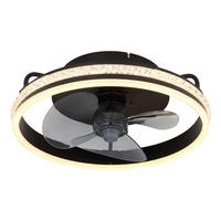 VENTILATOR STROPNI  prozirno, crna   siva   - siva/prozirno, Design, metal/plastika (40/14,5cm) - Globo