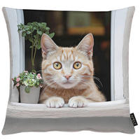 ZIERKISSEN  45/45 cm   - Hellgrau, Basics, Textil (45/45cm) - Apelt