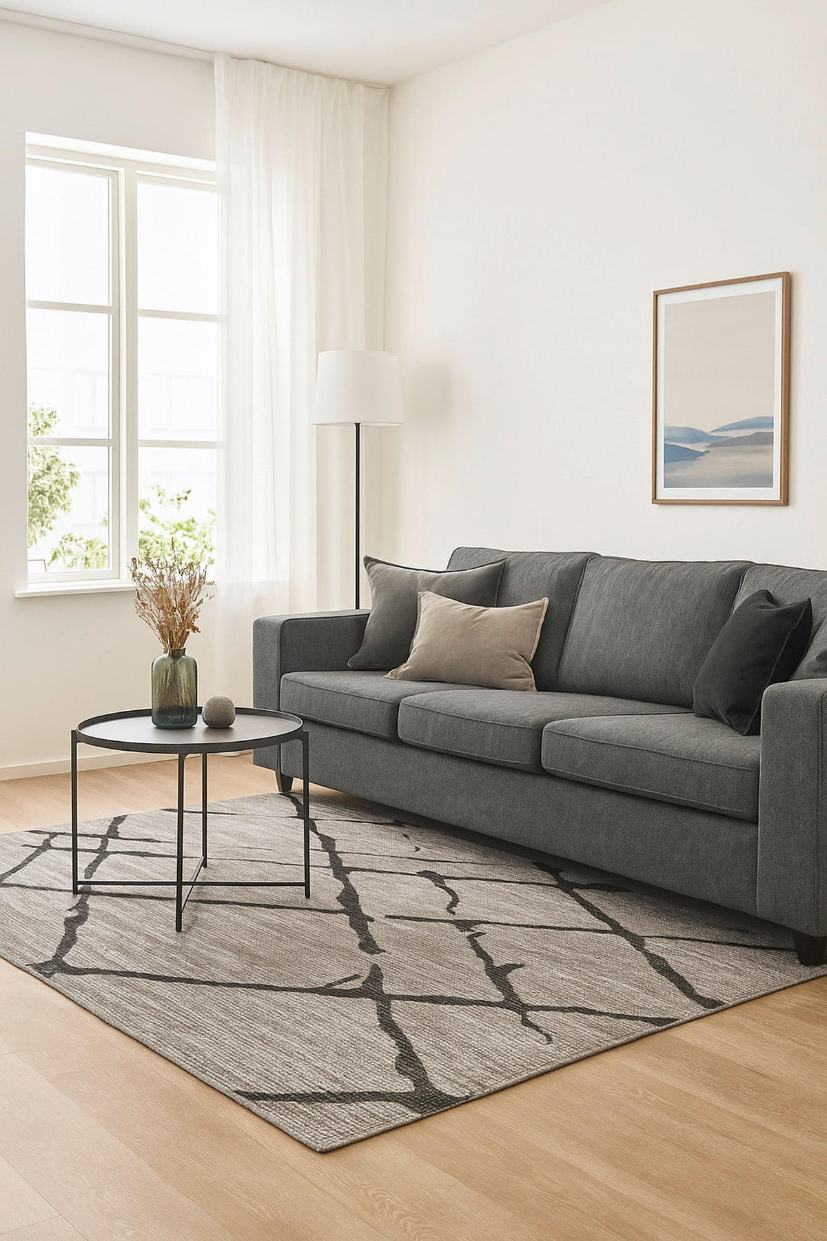 WEBTEPPICH 120/170 cm Sydney Grau rechteckig  - Grau, Basics, Kunststoff (120/170cm) - Novel