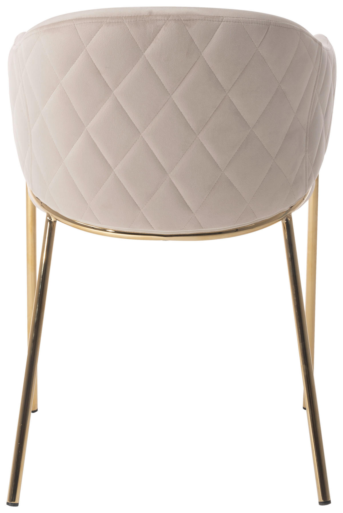 SCAUN CU BRAțE in auriu, bej  - bej/auriu, Design, metal/textil (60/78/53,5cm) - Ambia Home