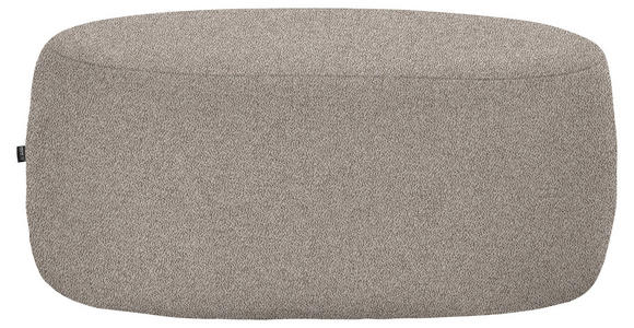 HOCKER in Textil Graubraun  - Graubraun/Schwarz, MODERN, Kunststoff/Textil (88/43/66cm) - Hom`in