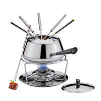 FONDUESET CLASSIC ECO  - Silberfarben, KONVENTIONELL, Metall (21,9/42,3/10,9cm) - Spring