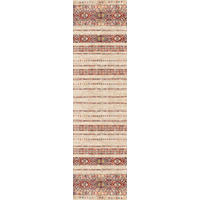 LÄUFER Cortea Araqan 80/300 cm  in Terracotta, Graublau, Elfenbein  - Elfenbein/Graublau, LIFESTYLE, Kunststoff/Textil (80/300cm) - Lindorug