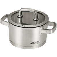 KOCHTOPF 3,4 L  - Edelstahlfarben, Basics, Glas/Metall (20/11cm) - Am Cook