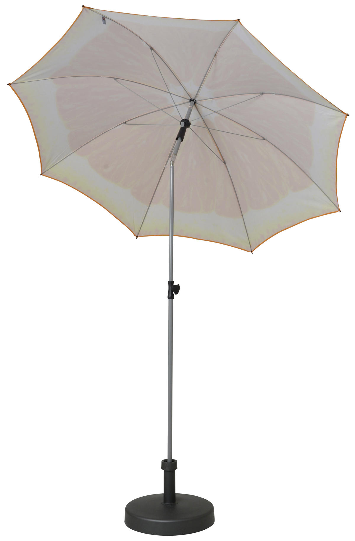 SONNENSCHIRM  200/200 cm  - Silberfarben/Orange, Design, Textil/Metall (200/200cm) - Doppler