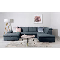 WOHNLANDSCHAFT Ramzes Dunkelblau  - Dunkelblau/Grau, Design, Textil/Metall (173/328/215cm) - MID.YOU