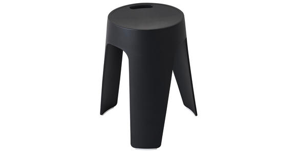 STAPELHOCKER Schwarz  - Schwarz, Basics, Kunststoff (28/46/28cm) - Carryhome