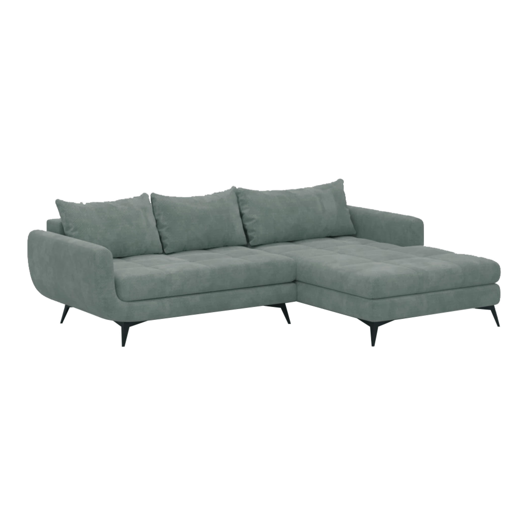UGAONA GARNITURA bež  - bež/crna, Moderno, drvo (190/270/85cm) - Hom`in