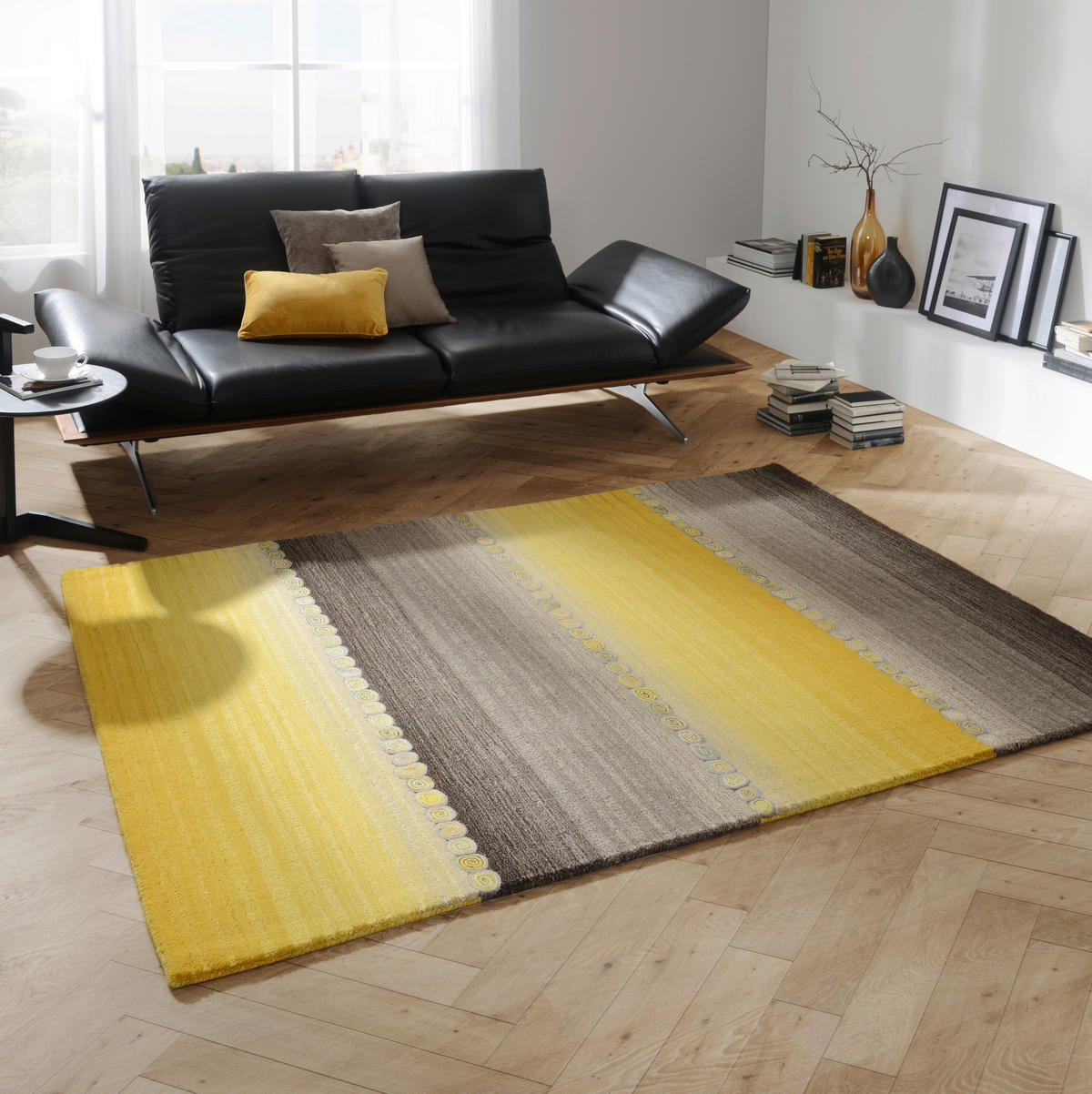 Covor Oriental  Twilight in yellow  - maro/galben, Lifestyle, textil (70/140cm) - Cazaris