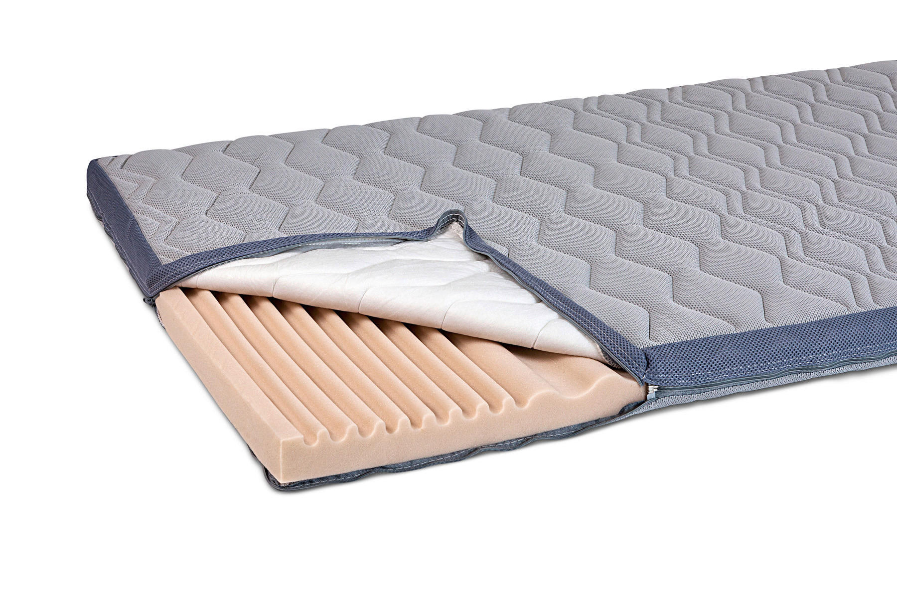 TOPPER 90/200 cm Höhe ca.  - Dunkelgrau, Basics, Textil (90/200cm) - MID.YOU