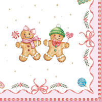 SZALVÉTA    - piros/fehér, Basics, papír (33cm)