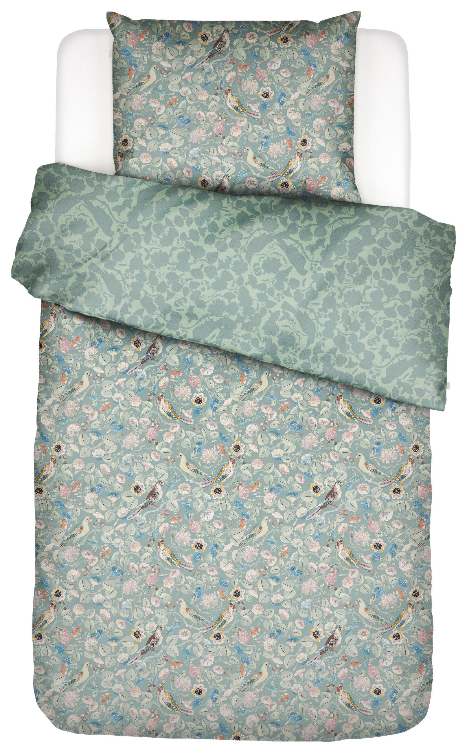 BETTWÄSCHE Aleste Satin 135/200 cm  - Grün, KONVENTIONELL, Textil (135/200cm) - Essenza