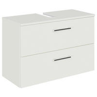 WASCHBECKENUNTERSCHRANK 75/49,8/33,3 cm  - Chromfarben/Weiß, KONVENTIONELL, Holzwerkstoff/Metall (75/49,8/33,3cm) - Sadena