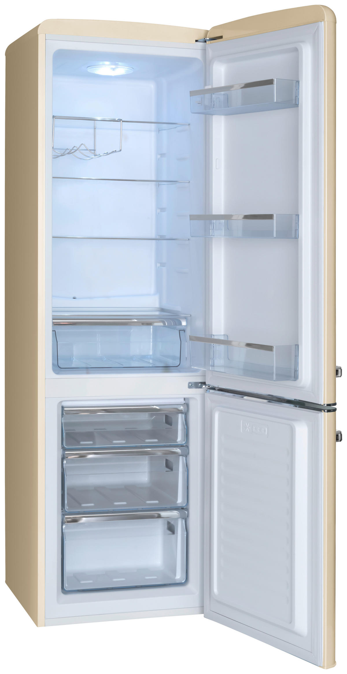 KÜHL-GEFRIER-KOMBINATION 55/181/61,5 cm KGCR387100B  - Basics, Metall (55/181/61,5cm) - Amica