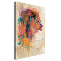 LEINWANDBILD Abstraktes, Tiere 80/120/1.2 cm  - Pink/Koralle, Basics, Holz/Textil (80/120/1.2cm) - artgeist