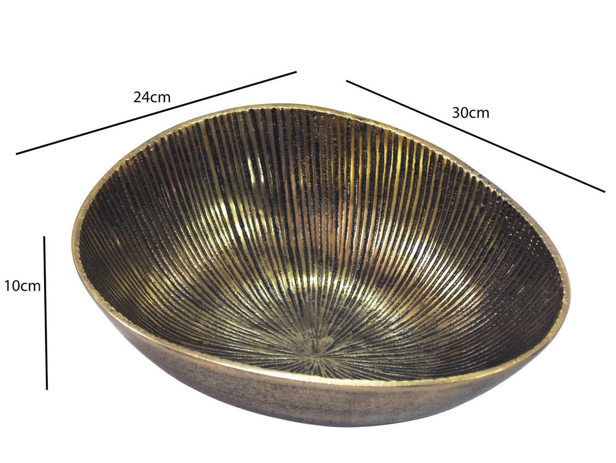 OBSTSCHALE  - Goldfarben, Design, Metall (30/10/24cm) - Livetastic