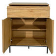 KOMMODE WABI  in 80/101/40 cm  - Eichefarben/Schwarz, Design, Holz/Holzwerkstoff (80/101/40cm) - Xora