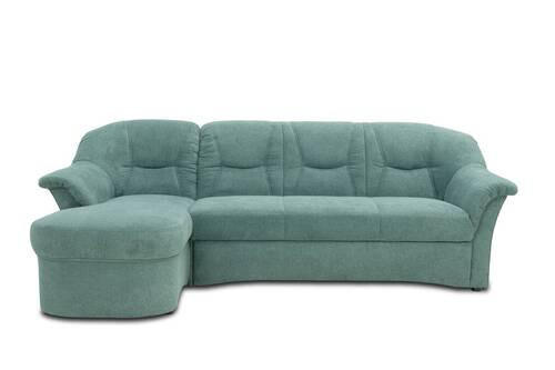 ECKSOFA Petrol Mikrofaser  - Petrol/Schwarz, KONVENTIONELL, Kunststoff/Textil (146/232cm) - MID.YOU