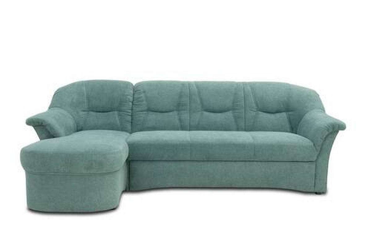 ECKSOFA Petrol Mikrofaser  - Petrol/Schwarz, KONVENTIONELL, Kunststoff/Textil (146/232cm) - MID.YOU