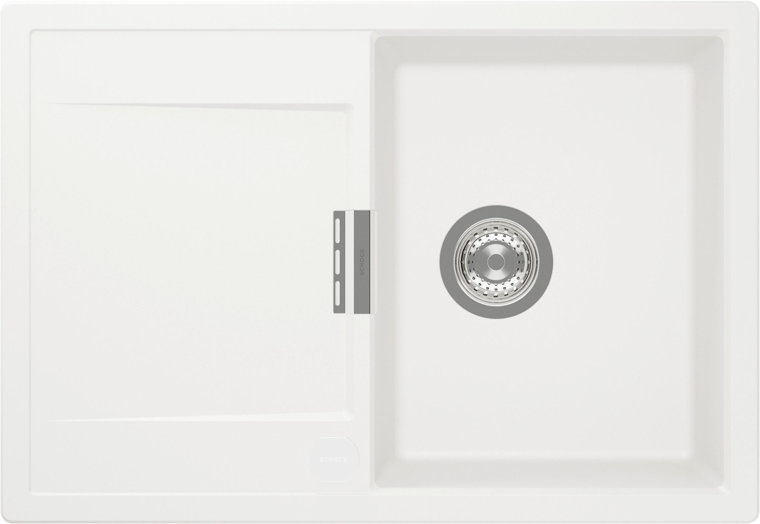 SPÜLE MOND100SAPOL  - Weiß, Basics, Stein (74/30,5/51cm) - Schock