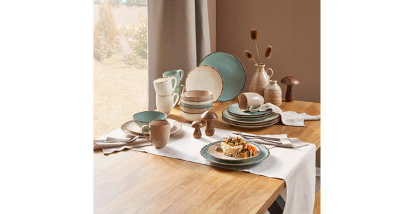 KOMBISERVICE Urban Life 24-teilig  - Türkis/Taupe, Design, Keramik - Landscape