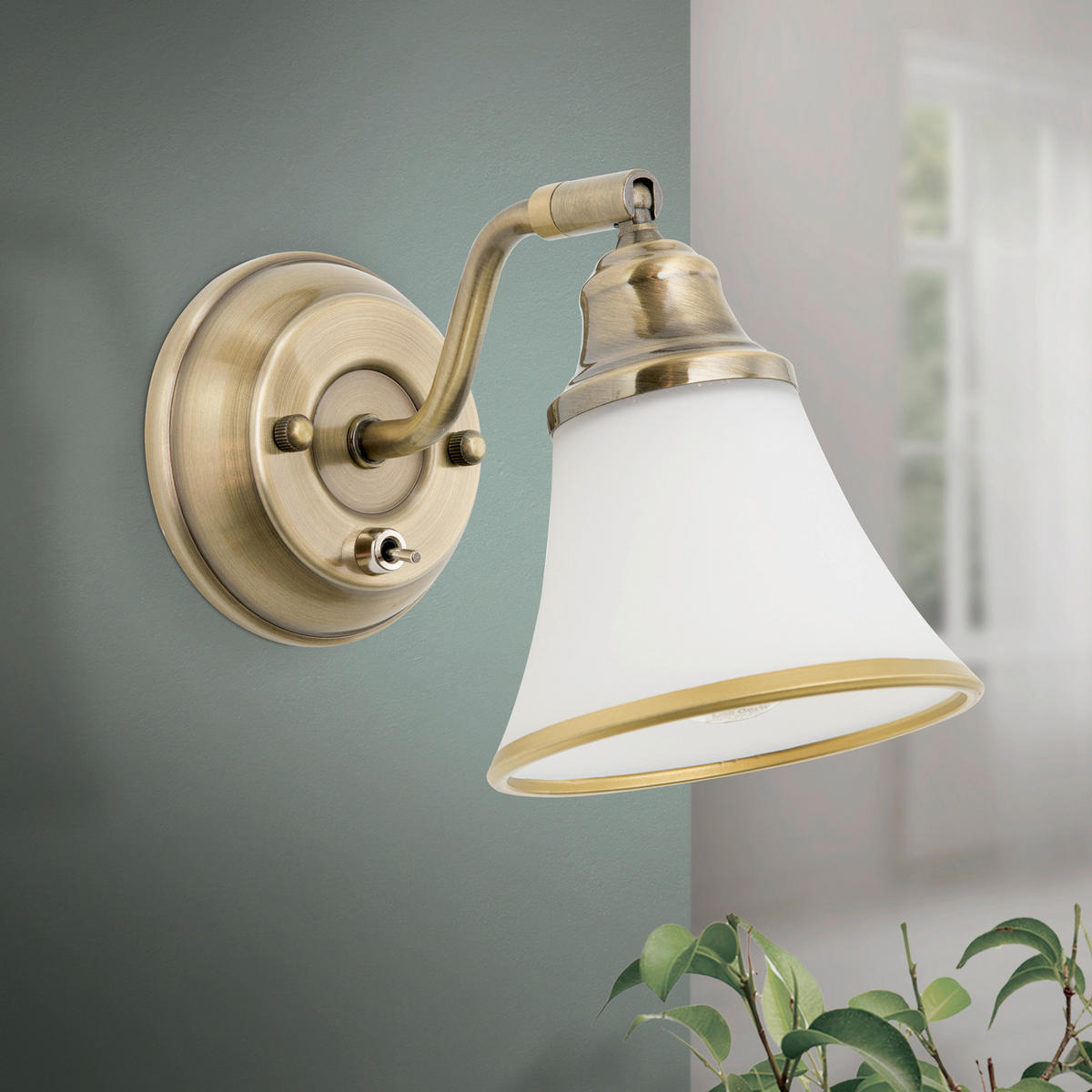 WANDLEUCHTE Maja   - Bronzefarben, LIFESTYLE, Glas/Metall (11,0/13,0/20,0cm)